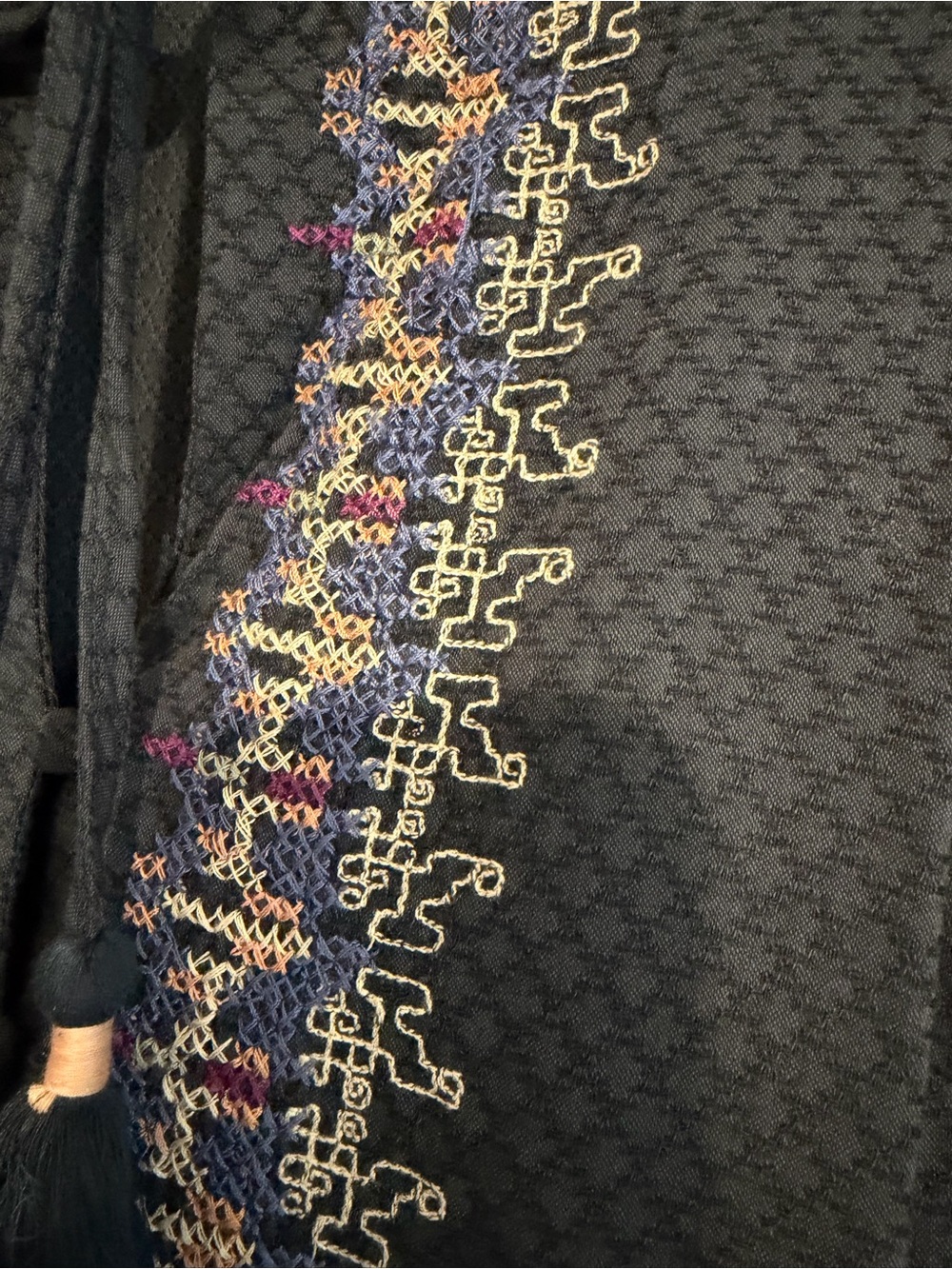 Knox Rose Navy Blue Embroidered Dress - Picture 7 of 9
